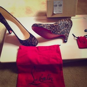 Christian Louboutin Leopard Print Wedges